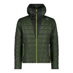 Kurtka z kapturem CMP Unlimitech. Zielone kurtki męskie CMP, bez wzorów, z puchu, sportowe, z kapturem. Za 507.15 zł.