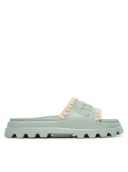 Mou Klapki MU.SW661000N Zielony. Zielone klapki damskie Mou, bez wzorów, z syntetyku, bez obcasa, bez zapięcia. Za 499.99 zł.