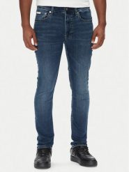 Calvin Klein Jeans Jeansy LV04RB720G Granatowy Skinny Fit. Niebieskie jeansy męskie Calvin Klein Jeans, z bawełny. Za 369.99 zł.