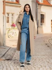 Jeansy wide leg high waist - niebieski. Niebieskie jeansy damskie Sinsay, bez wzorów, z bawełny, z podwyższonym stanem. Za 42.99 zł.
