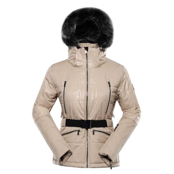 Kurtka damska narciarska Alpine Pro Dama. Brązowe kurtki sportowe damskie Alpine Pro, na zimę, bez wzorów, bez ramiączek, bez kaptura, narciarskie. W wyprzedaży za 839.00 zł.