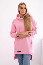 Bluza ocieplana z dłuższym tyłem jasno różowa. Czerwone bluzy damskie KESI, l, bez wzorów, z bawełny, bez ramiączek, bez kaptura. Za 267.67 zł.