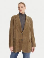 Weekend Max Mara Kurtka skórzana Rolanda 2525446071650 Brązowy Oversize. Brązowe kurtki damskie Weekend Max Mara, xxs, bez wzorów, ze skóry, bez kaptura. Za 3,059.00 zł.