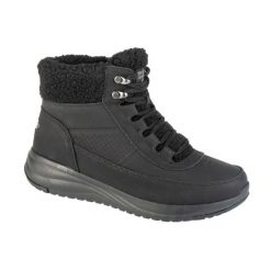 Buty zimowe damskie, On-The-Go Stellar - Alpine Adventure. Czarne obuwie sportowe damskie Skechers, na zimę, bez wzorów, z materiału, bez zapięcia, trekkingowe. Za 443.00 zł.