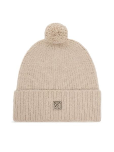 Calvin Klein Czapka Emblem Brushed LV04D8067G Beżowy. Brązowe czapki damskie Calvin Klein, na zimę, bez wzorów, z nylonu. Za 159.99 zł.