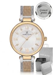 Zegarek Daniel Klein Zegarek damski Daniel Klein ROMINA srebrno-złoty. Szare zegarki damskie Daniel Klein, złote. Za 199.00 zł.