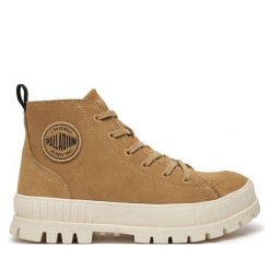 Trapery Palladium. Brązowe trapery damskie Palladium, bez zapięcia. Za 429.99 zł.