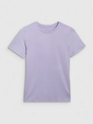 4F Koszulka treningowa regular szybkoschnąca damska - niebieska L. Niebieskie koszulki sportowe damskie 4F, l, bez wzorów, z elastanu, bez ramiączek, na fitness i siłownię. Za 79.99 zł.