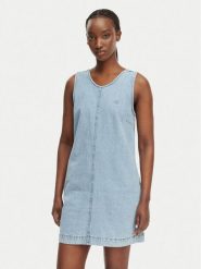 Calvin Klein Jeans Sukienka jeansowa LV047F499G Niebieski Regular Fit. Niebieskie sukienki damskie Calvin Klein Jeans, l, bez wzorów, z bawełny, bez kołnierzyka, bez ramiączek. Za 489.99 zł.