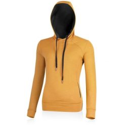 Damska bluza merino WESIA. Żółte bluzy damskie LASTING, l, bez wzorów, z dzianiny, bez ramiączek, bez kaptura. Za 907.55 zł.