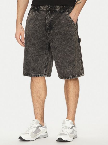 Vans Szorty jeansowe Drill Chore VN0A7S4S Czarny Loose Fit. Czarne szorty męskie Vans, bez wzorów, z bawełny. Za 299.99 zł.