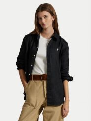Polo Ralph Lauren Koszula 211970730003 Czarny Classic Fit. Czarne koszule damskie Polo Ralph Lauren, s, bez wzorów, ze lnu, bez kołnierzyka, bez ramiączek. Za 519.99 zł.