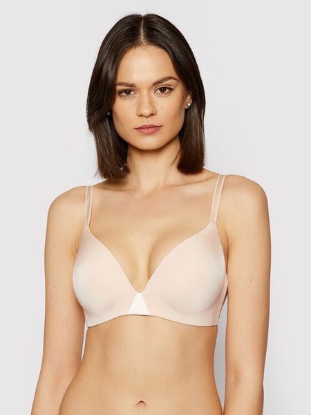 Chantelle Biustonosz bezszwowy Absolute Invisible Ohne Bugel C15G80 Beżowy. Brązowe biustonosze Chantelle, bez wzorów, z syntetyku. Za 339.99 zł.