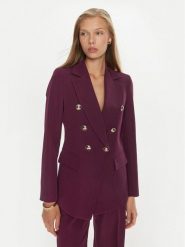 Maryley Marynarka 24IB139/43GI Bordowy Regular Fit. Czerwone marynarki i żakiety damskie Maryley, bez wzorów, z syntetyku, bez kołnierzyka, bez ramiączek. Za 449.99 zł.