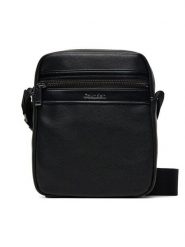 Calvin Klein Saszetka Zip Reporter LV04D3264G Czarny. Czarne saszetki i nerki męskie Calvin Klein, bez wzorów, ze skóry. Za 229.99 zł.