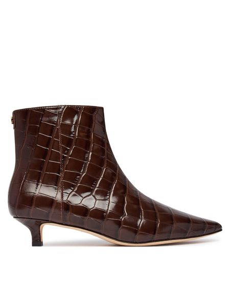 LAUREN RALPH LAUREN Botki 802P18303001 Brązowy. Brązowe botki damskie Lauren Ralph Lauren, bez wzorów, ze skóry, bez obcasa, na szpilce, bez zapięcia. Za 1,199.00 zł.