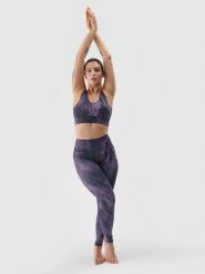 4F Legginsy do jogi i pilatesu z materiału z recyklingu damskie - brązowe XS. Brązowe legginsy damskie 4F, l, bez wzorów, z dzianiny, z podwyższonym stanem, długie, na fitness i siłownię. W wyprzedaży za 99.99 zł.
