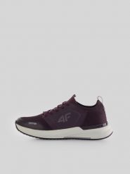 4F Buty treningowe na siłownię FAST_TRAINER damskie - fioletowe 40. Fioletowe obuwie sportowe damskie 4F, bez wzorów, z gumy, bez zapięcia, na fitness i siłownię. Za 299.99 zł.
