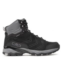 Trekkingi CMP. Czarne botki męskie CMP, bez wzorów, sportowe, bez obcasa, bez zapięcia. Za 499.99 zł.