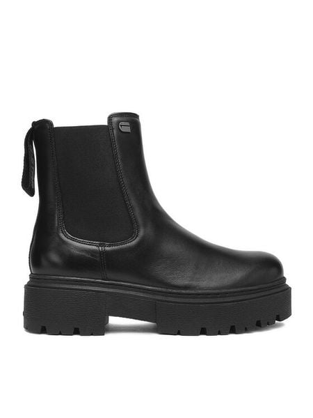 G-Star Raw Sztyblety CEO-WB-ADELA-10 Czarny. Czarne botki damskie G-Star, bez wzorów, ze skóry, retro, bez obcasa, na płaskiej podeszwie, bez zapięcia. Za 349.99 zł.
