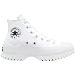 Buty do chodzenia damskie Converse A00871C. Białe obuwie sportowe damskie Converse, bez wzorów, z materiału, bez zapięcia, trekkingowe. W wyprzedaży za 390.00 zł.