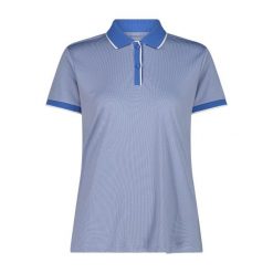 Damska koszulka polo CMP. Niebieskie bluzki damskie CMP, bez wzorów, bez kołnierzyka, bez ramiączek. Za 196.45 zł.