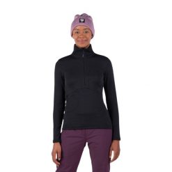 Bluza Rossignol W Blackside Fleece HZ czarna. Czarne bluzy damskie Rossignol, na zimę, l, bez wzorów, sportowe, bez ramiączek, bez kaptura. W wyprzedaży za 489.00 zł.