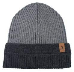 Jesienno-Zimowa Czapka (beanie) – Alties - Popiel z Grafitem. Szare czapki męskie Alties, na zimę, bez wzorów, z dzianiny. Za 59.00 zł.