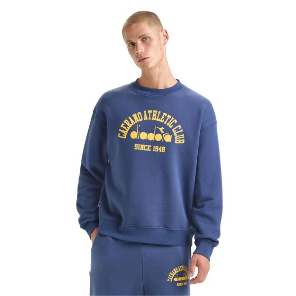 Bluza DIADORA SWEATSHIRT CREW 1948 ATHL. CLUB. Niebieskie bluzy męskie Diadora, m, bez wzorów, bez ramiączek, bez kaptura. Za 149.99 zł.