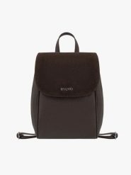 Brązowy skórzany plecak. Brązowe plecaki damskie Brawo sp. z o.o., bez wzorów, ze skóry, eleganckie. Za 399.99 zł.