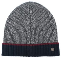 Ciepła, Wełnina Czapka (Beanie) - V. Fraas - Szary Melanż i Granat. Szare czapki męskie V. Fraas, na jesień, bez wzorów, z tkaniny. Za 55.00 zł.