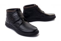 COMFORTABEL 660003-01 schwarz, botki męskie. Czarne botki męskie Comfortabel, na zimę, bez wzorów, bez obcasa, bez zapięcia. Za 404.90 zł.