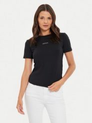 Guess T-Shirt Marika V4YI22 KCD02 Czarny Regular Fit. Czarne t-shirty damskie Guess, m, z aplikacjami, z syntetyku, bez kołnierzyka, bez ramiączek. Za 139.99 zł.