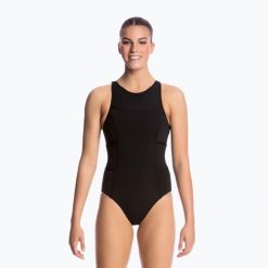 Strój pływacki Funkita Still Black Hi Flyer zapinany na suwak. Czarne stroje kąpielowe damskie Funkita, s, bez wzorów. Za 249.00 zł.