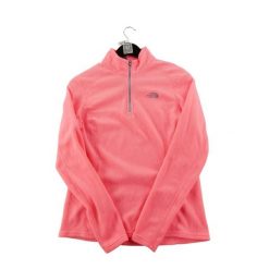 Second life - Bluza polarowa damska TKA Glacier ¼ Zip - Jak nowy. Czerwone bluzy damskie The North Face, l, bez wzorów, z materiału, bez ramiączek, bez kaptura. Za 164.76 zł.