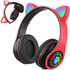 Słuchawki bezprzewodowe bluetooth radio fm mp3 kocie uszy podświetlenie led. Słuchawki bezprzewodowe Verk. Za 38.22 zł.