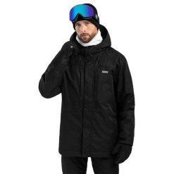 Kurtka snowboardowa męska W4 Vostock. Czarne kurtki sportowe męskie SIROKO, na zimę, l, bez wzorów, bez kaptura, narciarskie. W wyprzedaży za 424.00 zł.
