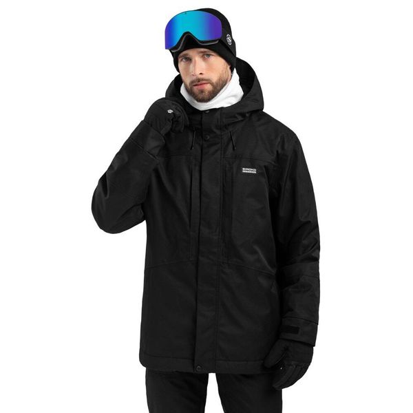 Kurtka snowboardowa męska W4 Vostock. Czarne kurtki męskie SIROKO, m, bez wzorów, z materiału, z kapturem. Za 480.00 zł.
