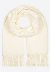 Kremowy Szalik Inglidyr. Brązowe szaliki damskie Born2be, bez wzorów. Za 34.99 zł.