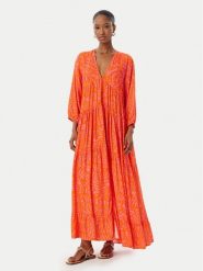 LOLA CASADEMUNT Sukienka letnia LS2616079 Pomarańczowy Relaxed Fit. Brązowe sukienki damskie LOLA CASADEMUNT, na lato, s, bez wzorów, z wiskozy, bez kołnierzyka, bez ramiączek. Za 543.99 zł.