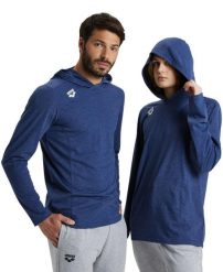 Bluza Arena Team Long Sleeve T-Shirt Panel z kapturem. Niebieskie bluzy damskie ARENA, xl, bez wzorów, z bawełny, bez ramiączek, z kapturem. Za 213.50 zł.