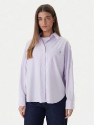 Calvin Klein Jeans Koszula LV047F147G Różowy Relaxed Fit. Czerwone koszule damskie Calvin Klein Jeans, s, bez wzorów, z bawełny, bez kołnierzyka, bez ramiączek. Za 399.99 zł.