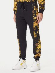 Versace Jeans Couture Spodnie dresowe 79GAA3C0 FS201 Czarny Regular Fit. Czarne spodnie sportowe męskie Versace Jeans Couture, m, bez wzorów, z bawełny. Za 1,309.00 zł.