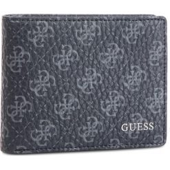 Duży Portfel Męski GUESS - City Logo Slg SM2587 POL24 BLA. Czarne portfele męskie Guess, bez wzorów, ze skóry ekologicznej. W wyprzedaży za 169.00 zł.