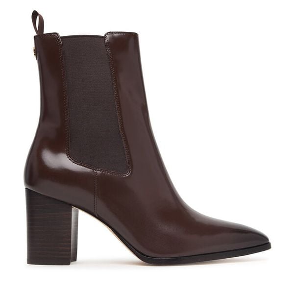 Botki LAUREN RALPH LAUREN. Brązowe botki damskie Lauren Ralph Lauren, bez wzorów, bez obcasa, na słupku, bez zapięcia. Za 1,199.00 zł.