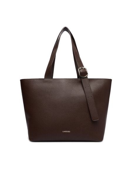 Lasocki Torebka C-LSK-L-012-08 Brązowy. Brązowe shopperki damskie Lasocki, bez wzorów, z materiału, bez dodatków. Za 199.99 zł.