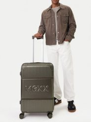 MEXX Walizka średnia CEO-MEXX-037-M-SILVER Srebrny. Szare walizki męskie Mexx, bez wzorów, z tworzywa sztucznego, średnie. Za 359.99 zł.