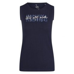 Damski tank top Imperial Riding Smiley Flowers. Niebieskie topy damskie IMPERIAL RIDING, bez wzorów, eleganckie, bez kołnierzyka, bez ramiączek. Za 143.00 zł.