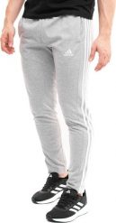 Adidas Spodnie męskie adidas Essentials Single Jersey Tapered Open Hem 3-Stripes szare IC0046 2XL. Szare spodnie sportowe męskie Adidas, m, bez wzorów, z jersey. Za 158.72 zł.