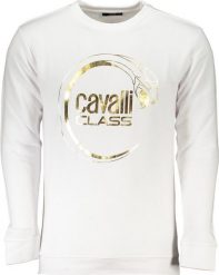 Cavalli Class BIAŁA BLUZA MĘSKA BEZ ZAMKU KLASY CAVALLI 3XL. Białe bluzy męskie Cavalli Class, m, bez wzorów, bez ramiączek, bez kaptura. Za 151.80 zł.